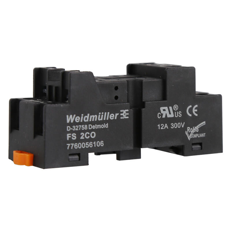 Weidmüller D-SERIES DRM, relay base, continuous current: 12A, screw connection; FS 2CO