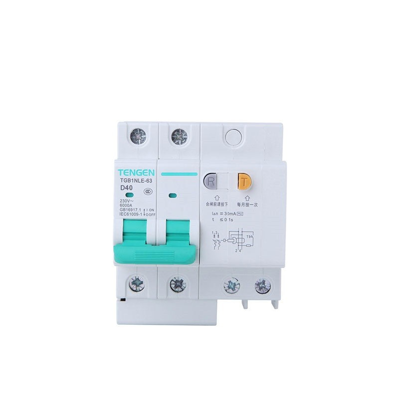 Tianzheng Electric TENGEN TGB1NLE-63 2P D50 300mA miniature leakage protection circuit breaker 335021600822