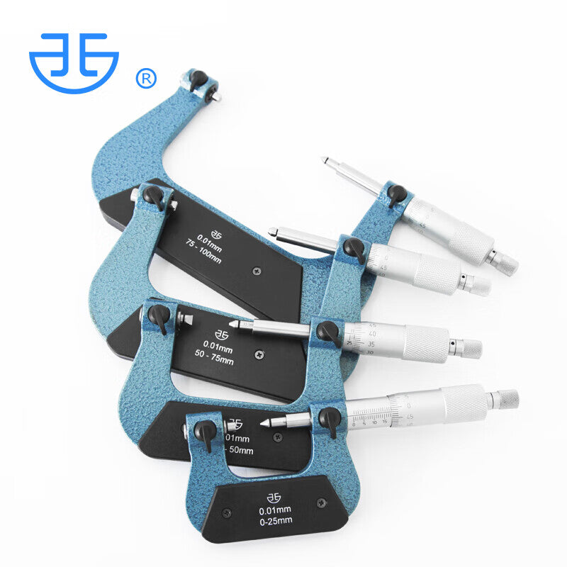 Northwest China, Qinghai - Thread Micrometer, Qinghai Measuring Tools, Thread Pitch Diameter Measurement Standard with Probe Calibration Rod 200-91-000/Measuring Range 0-25mm, Thread Micrometer 0.01mm