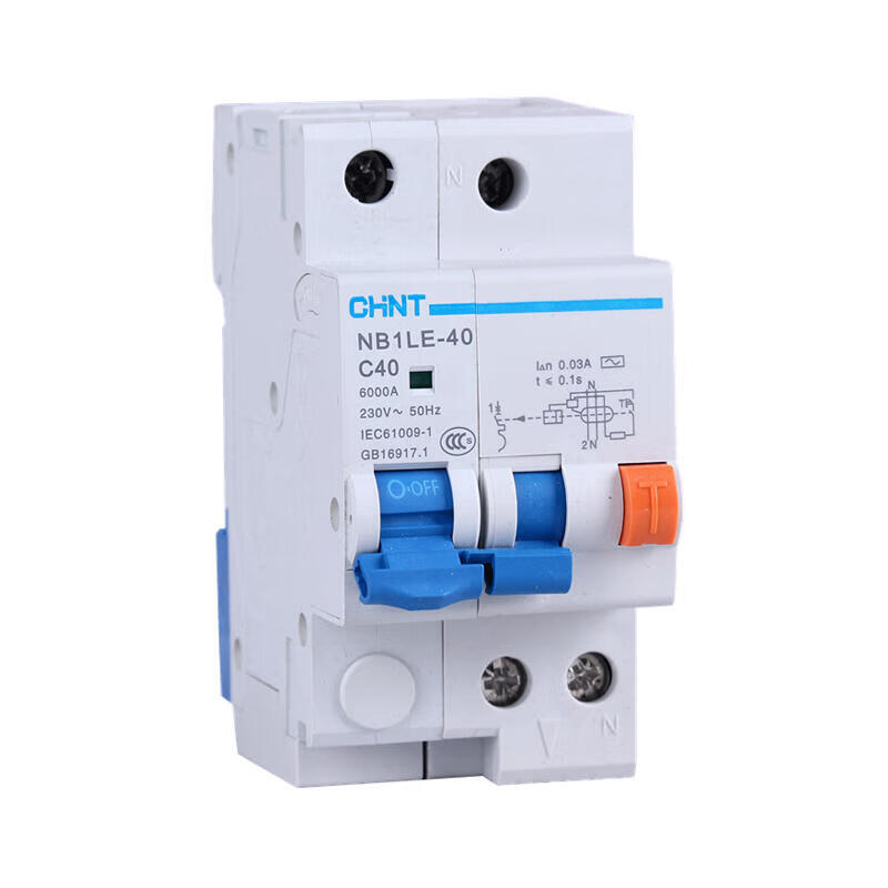 Chint leakage miniature circuit breaker; NB1LE-40 1P+N C20 30mA
