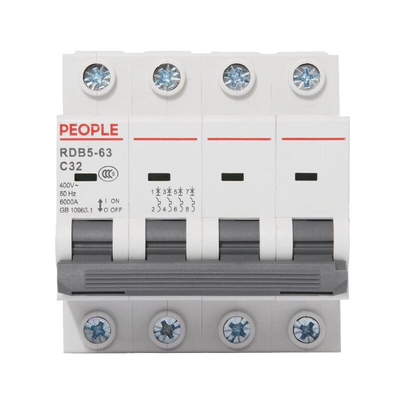 PEOPLE RDB5 4P 63A Air Switch Circuit Breaker with Leakage Protection