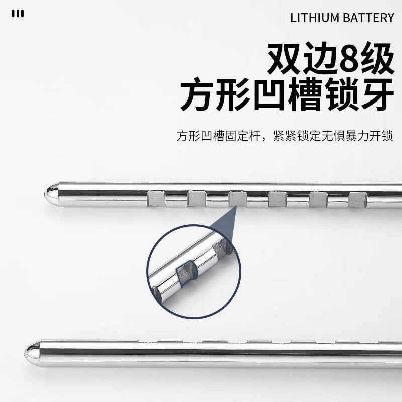Chuke U-shaped lock for glass doors, double-opening doors, office and shop doors, U-shaped padlock, 420 model with 10 keys.