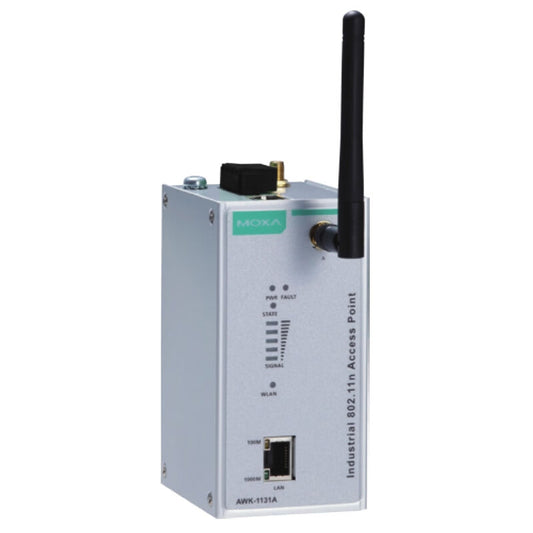 Moxa's industrial wireless AP/Client supports IEEE 802.11n technology with a data transmission rate of up to 300Mbps, meeting the growing demand for fast data transmission; AWK-1131A-EU