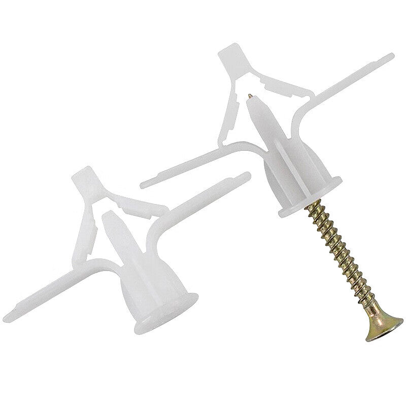 Haisdic [Beijing Warehouse Delivery] Plastic Expansion Plugs, Gypsum Board Expansion Tubes, Hollow Brick Screws HKQS-44, Aircraft Type (without screws) (100 pieces)