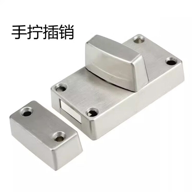 Thousand-speed wheel public toilet accessories, toilet stall partitions, occupancy indicator locks, hardware accessories, brushed silver, universal for door thicknesses 35-50mm, without key.