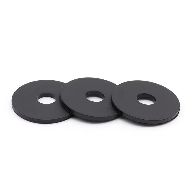Zhonglicheng Plastic Black Gaskets, Nylon Gaskets, Enlarged Insulating Round Flat Washers 8*16*1 (100 pieces)