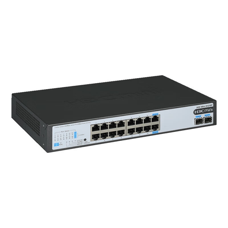 H3C 16-port Gigabit switch unmanaged enterprise-class switch network cable splitter 16-port Gigabit power + 2 Gigabit optical port S1218F