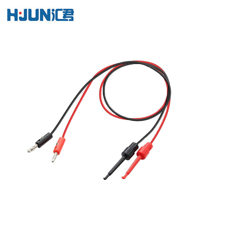 Huijun Double-ended U-shaped terminal to alligator clip cable, double-ended 4mm banana plug to double-ended large test hook cable