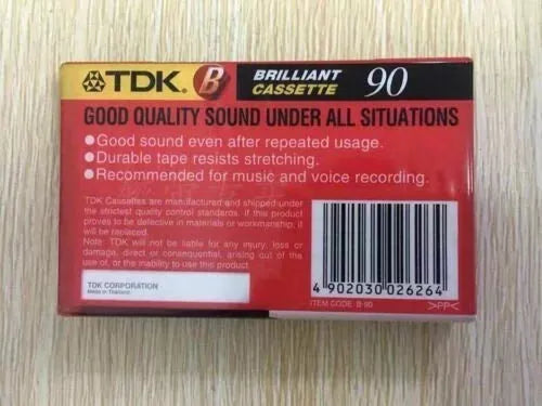 1pc TDK-B90 audio cassette standard blank tape repeater audio tape Disc 90 min [1]