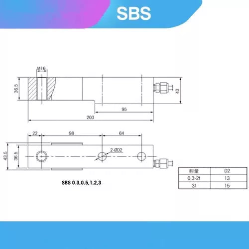 1pc  FIT FOR - Mettler Toledo Load Cell SBS-3t [2]