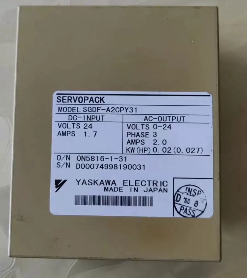 1pcs ones Yaskawa Servo Driver SGDF-A2CPY31////SGDF-A2CPY31/da [1]
