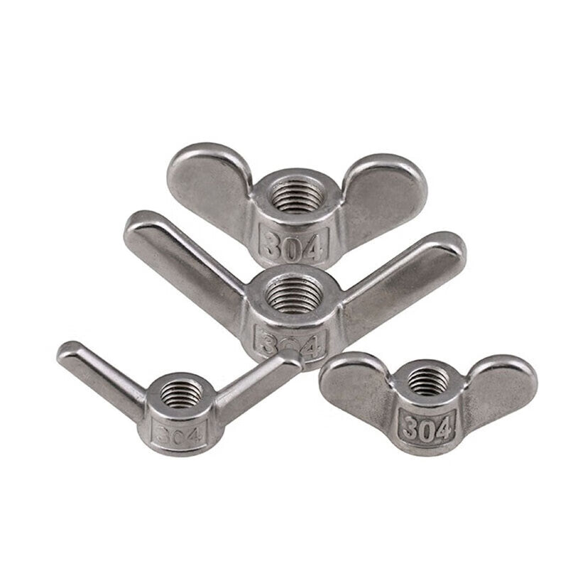 Winstein 304 Stainless Steel Irregular Shaped Hand-Tightening Nut M8 Large Ear Wing Nut Cracker Nut WSX99