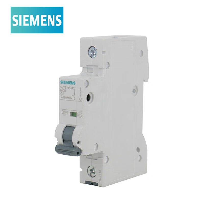 Siemens circuit breaker 5SY6106-7CC Type C 6A 1P 6KA single in and single out air switch main circuit breaker