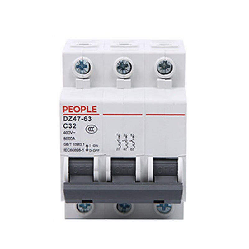 PEOPLE DZ47-63 3P 63A Small Circuit Breaker Air Switch