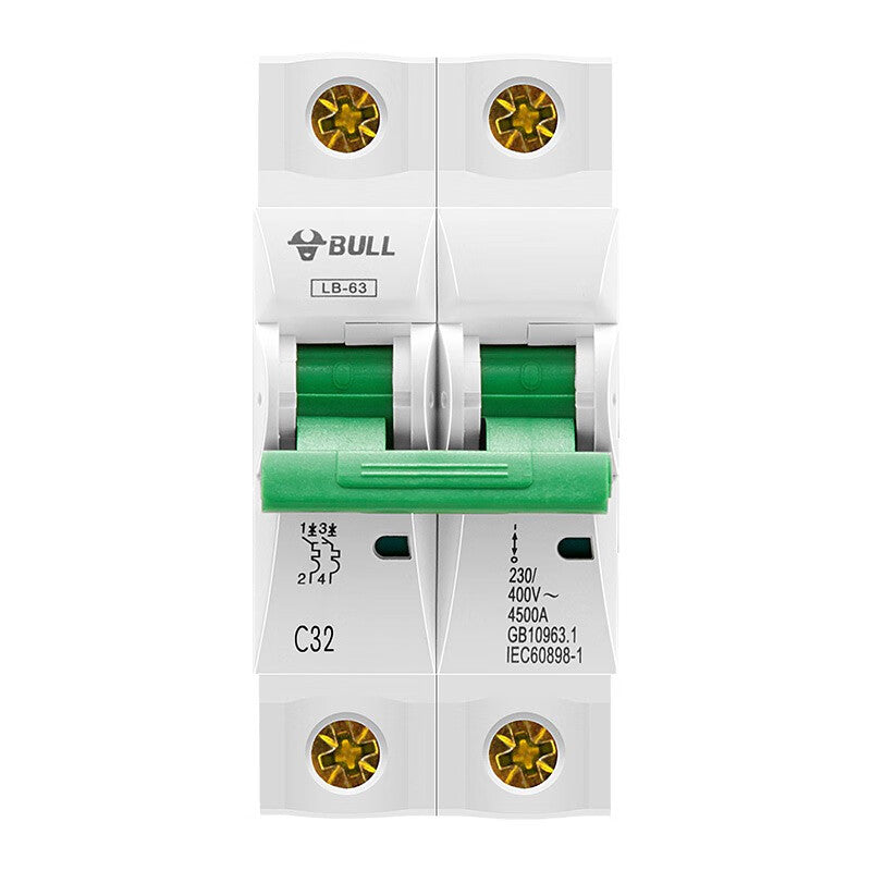 Bull circuit breaker air switch small circuit breaker bipolar double in and double out 2P-25A 400V