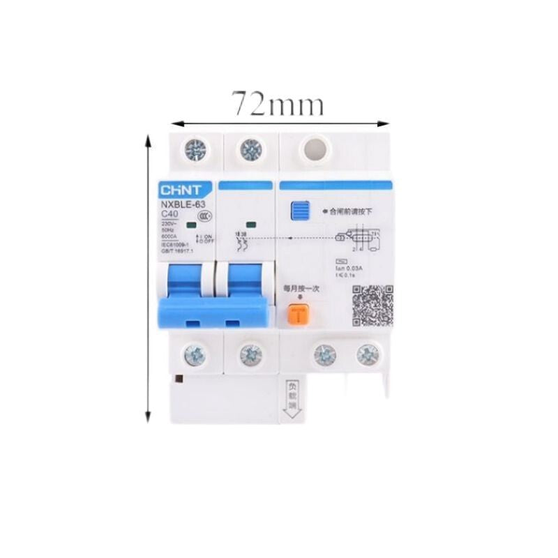 Chint NXBLE-63 2P C40 Leakage Protection Circuit Breaker