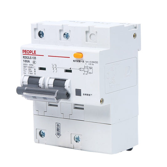 100A People's Electric RDX2LE-125 4P Leakage Circuit Breaker