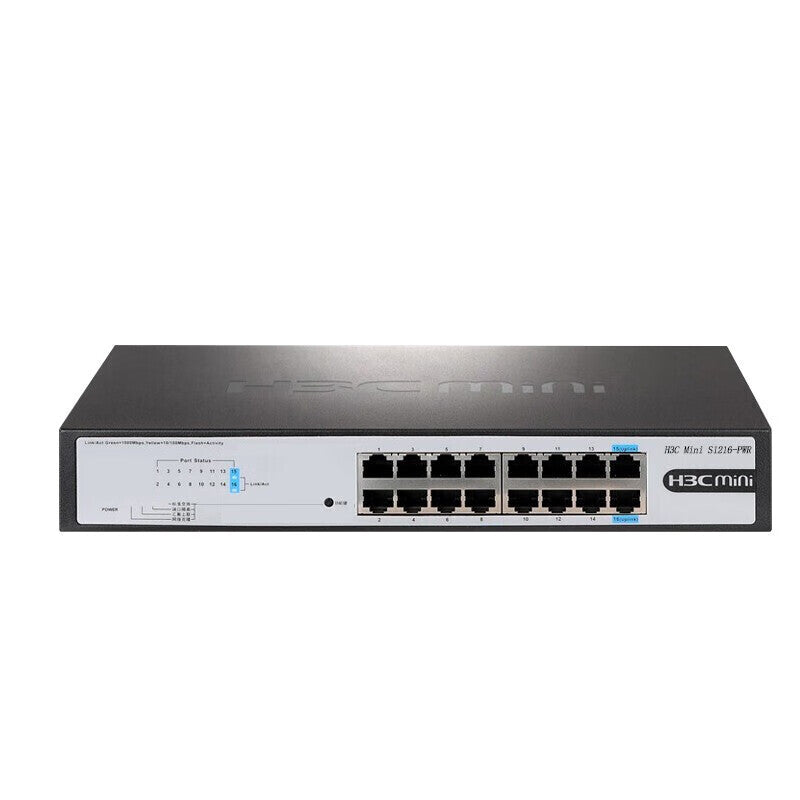 H3C 16-port Gigabit POE switch unmanaged enterprise-class switch network cable splitter rack-mounted POE power supply 120W S1216-PWR