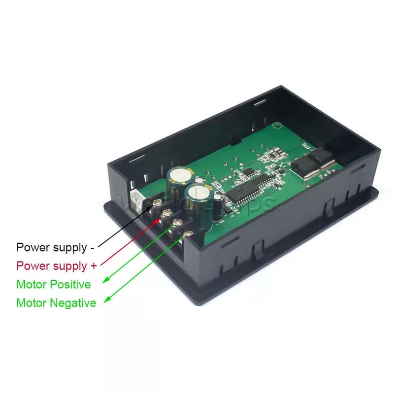 20A DC 10V-55V DC Motor Protector Brushed Governor Voltmeter Ammeter Controller [6]