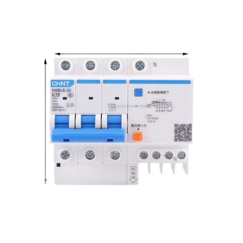 Chint NXBLE-32 Leakage Circuit Breaker 3P+N C16 30mA 6kA