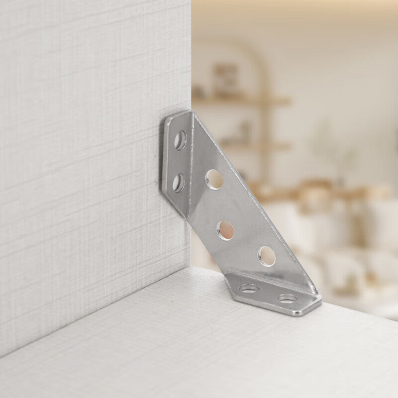 Masford Stainless Steel Multifunctional Angle Bracket Connector Trapezoidal Support Frame Shelf Bracket Three-Sided Fixing Angle Iron (10 pieces/pack)