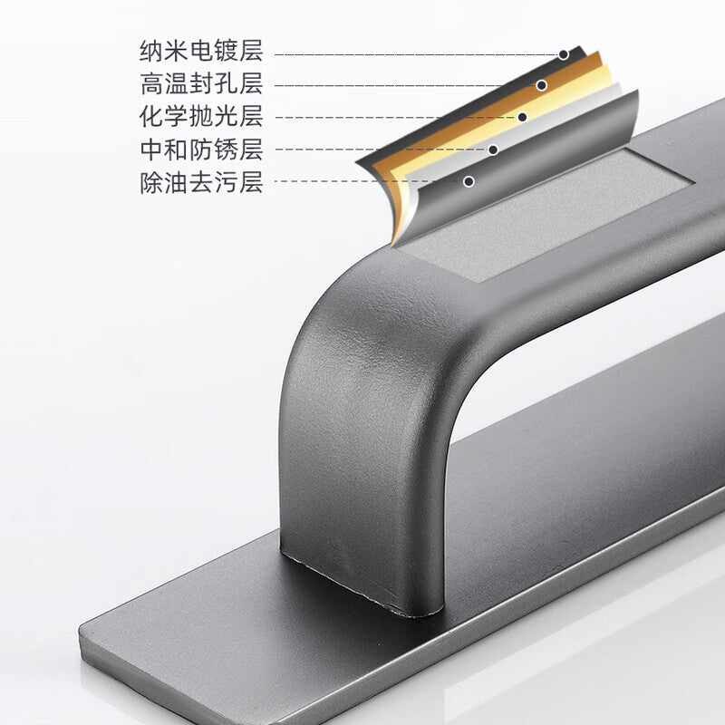 Tianli aluminum alloy door handles and grips, no-drill security door handles, indoor bathroom sliding door handles