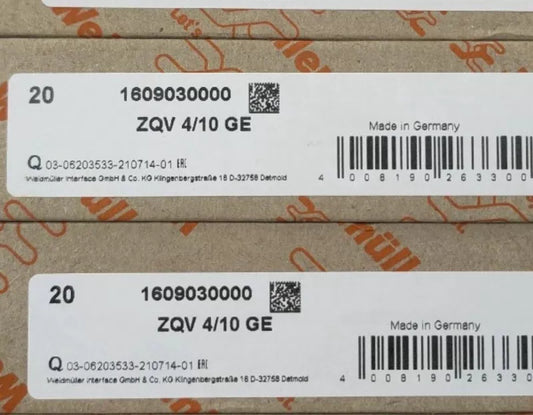 20pc ZQV 4/10 GE Weidmuller Horizontal Connector 1609030000 [1]