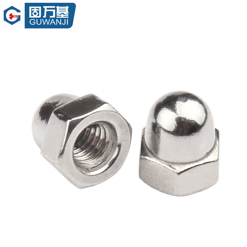 GUWANJI Hexagonal Cap Nut, Stainless Steel Cap Nut, Decorative Screw Nut, M6 [50 pieces/pack], 304 Material