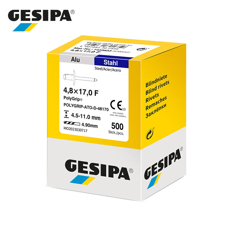 GESIPA 1433833 Standard Blind Rivet 4.8x17.0 F 500 pieces/box