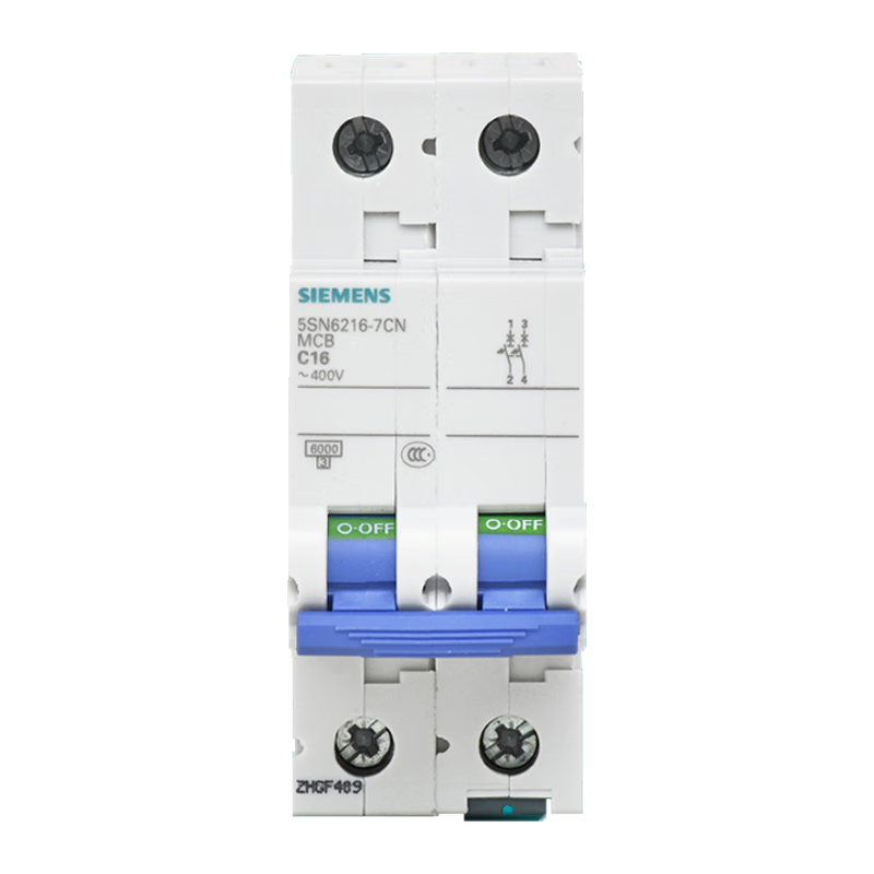 Siemens 5SN6263-7CN Type C 63A 2P 6KA Circuit Breaker