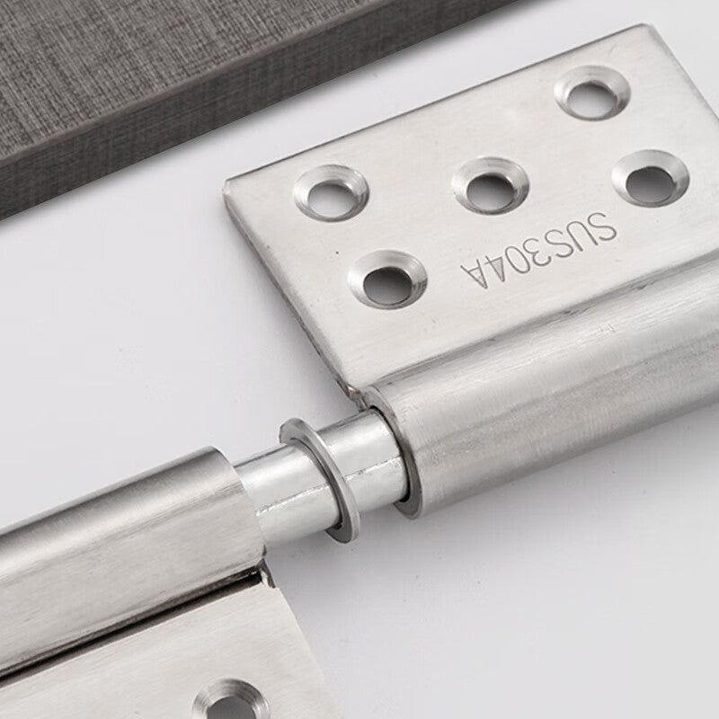 Thickened stainless steel flag-shaped detachable hinge for bathroom doors and windows with high-speed wheel, 5 inches x 3.5 x 2.0 mm thick, made of stainless steel.