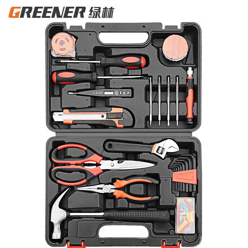 GREENER 25-Piece Multifunctional Tool Set for Home Use