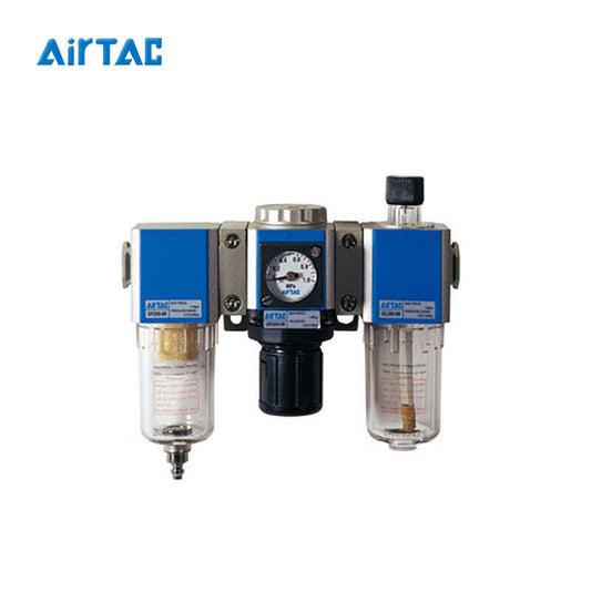 AirTAC air source treatment component, triple piece (with table, bracket, and reverse flow valve); GC40015LC1WK