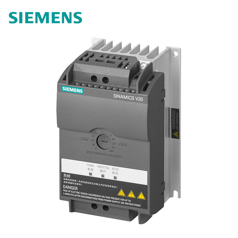 Siemens V20 brake module 380V-480V three-phase AC/200V-240V load cycle, 5% to 100%; 6SL3201-2AD20-8VA0