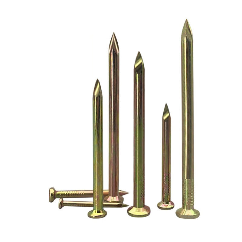 Yonghao Yinghong Special Steel Nails, Cement Nails, High Hardness Yellow Wall Nails, Wall Painting Nails, Headless Nails, 80mm Cement Steel Nails [5.6 catties] per pack.