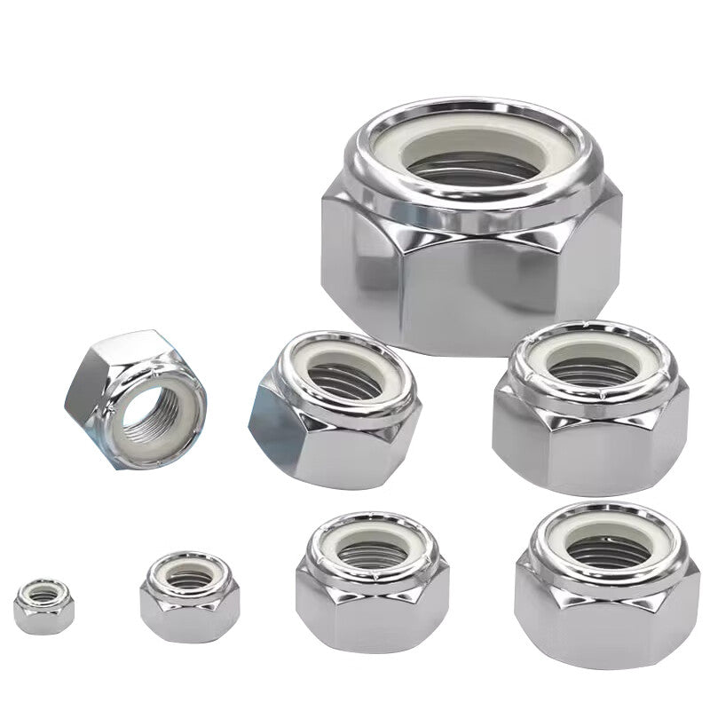 AOZHAN 304 Stainless Steel ASME B18.16.6 Hex Nylon Lock Nuts 7/8 35 pieces/box