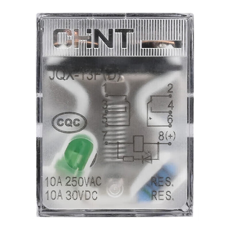 Chint small high-power electromagnetic relay DC 24VDC 2NO+2NC 10A JQX-13F(D)/2Z plugs into DC24V