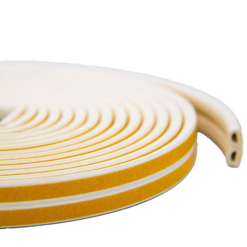 Wimete WIjj-308 Door and Window Sealing Strip, Soundproof and Leak-proof Sealing Strip, Thermal Insulation Strip, Type E, 9*4mm, White, 20 Meters