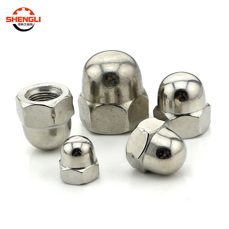 Saint-Like 304 Stainless Steel Cap-Shaped Nut, Decorative Nut, M5 [100 Pieces]
