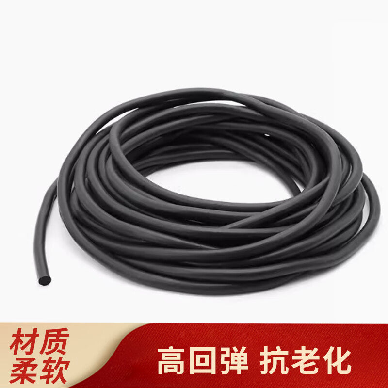 Deqi EPDM foam rubber round strips, black O-ring sealing strips, sound insulation and sealing foam strips, 4mm diameter (price for 10 meters).