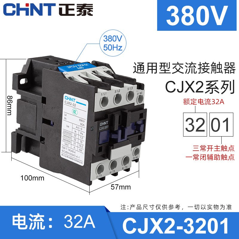 Chint CJX2-3201 380V AC Contactor Relay