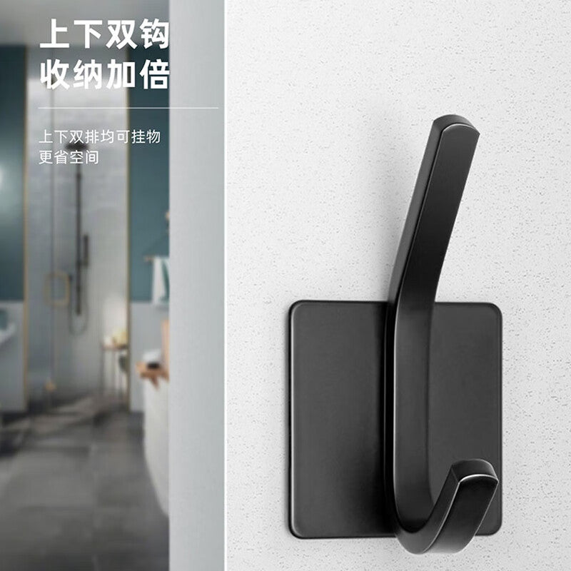 Jingu Lao KCAA-567 Stainless Steel Hook, Bathroom/Toilet Coat Hanger, No Drilling Required, Strong Adhesive Hook, Toilet Coat Hook, 1 Piece