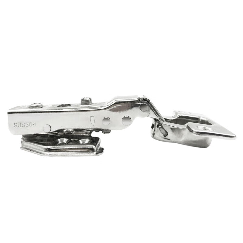 Bingyu Hydraulic Hinges, Wardrobe Door Aircraft Hinges, Low-Noise Damping Buffer, Cold-Rolled Steel Fixed Fittings, Open-Top - Large Bend, BH-262