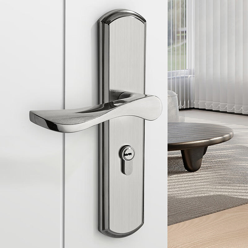 Basic door lock, bedroom door lock, interior door lock, universal door lock, no hole modification required, double hole adjustable hole spacing, 145 lock body.