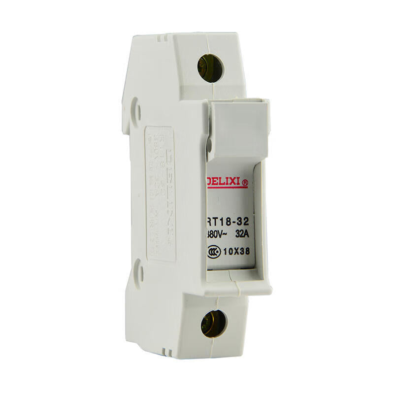 Delixi Electric cylindrical cap fuse base; RT18-32 base (white)
