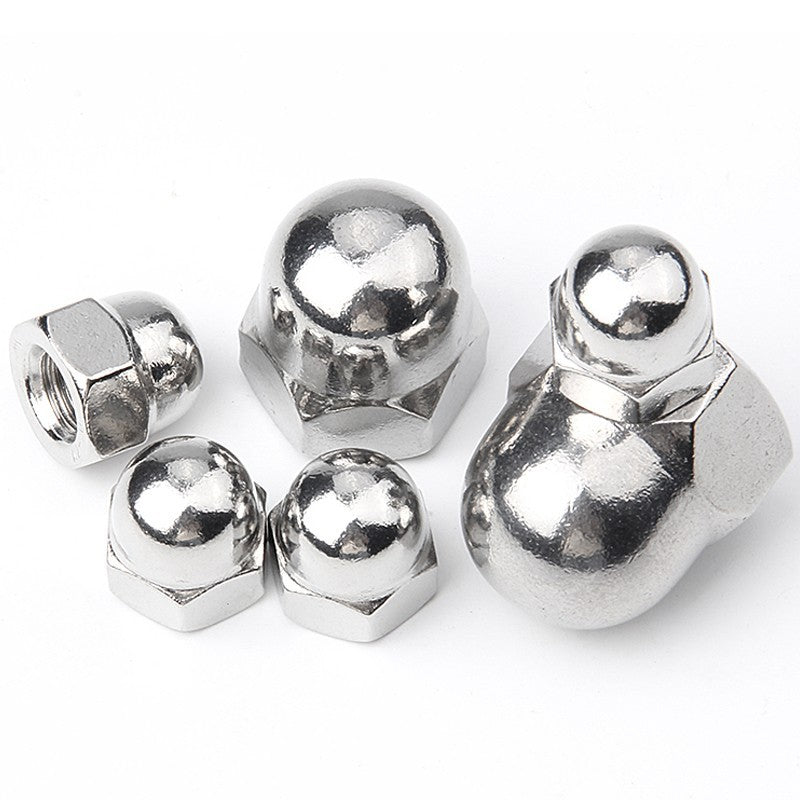 Haisdick HKDP-248 304 Stainless Steel Cap Nut DIN1587 Decorative Screw Cap Round Head Nut M5 (10 pieces)
