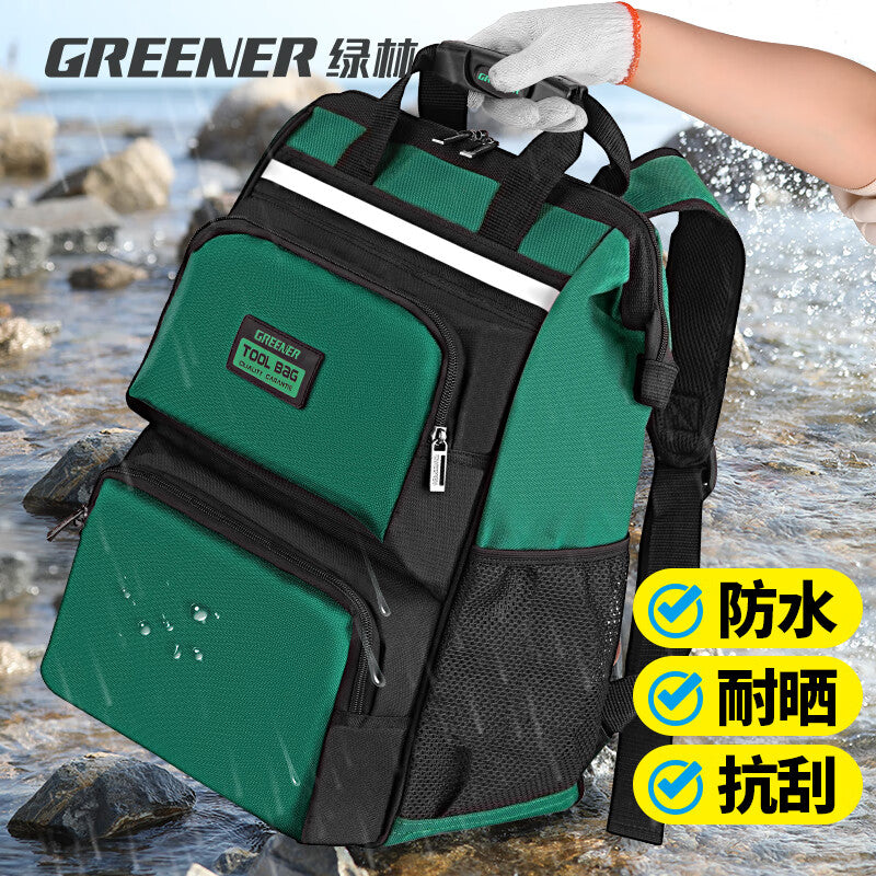 Greener Backpack Tool Bag Durable Electrician Canvas [Classic] 40cm