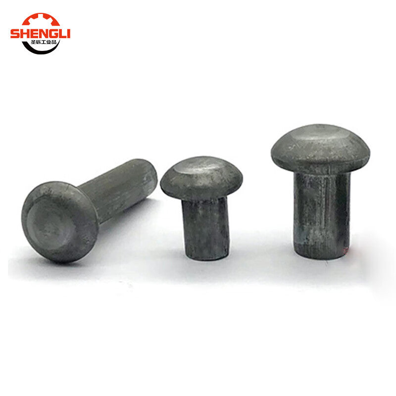 Saint-Like Solid Round Head Iron Rivets/Hand-Driven Rivets/Semi-Rivets M4*30 Approx. 280 pieces [1 pack/kg]