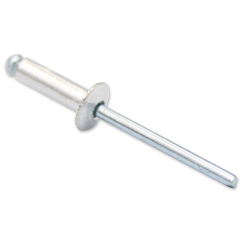 Winstein Blind Rivets, Blue/White Zinc DIN7337 Type A, M2.4*6 (100 pieces), Open Type Flat Round Head Blind Rivets, WY0406
