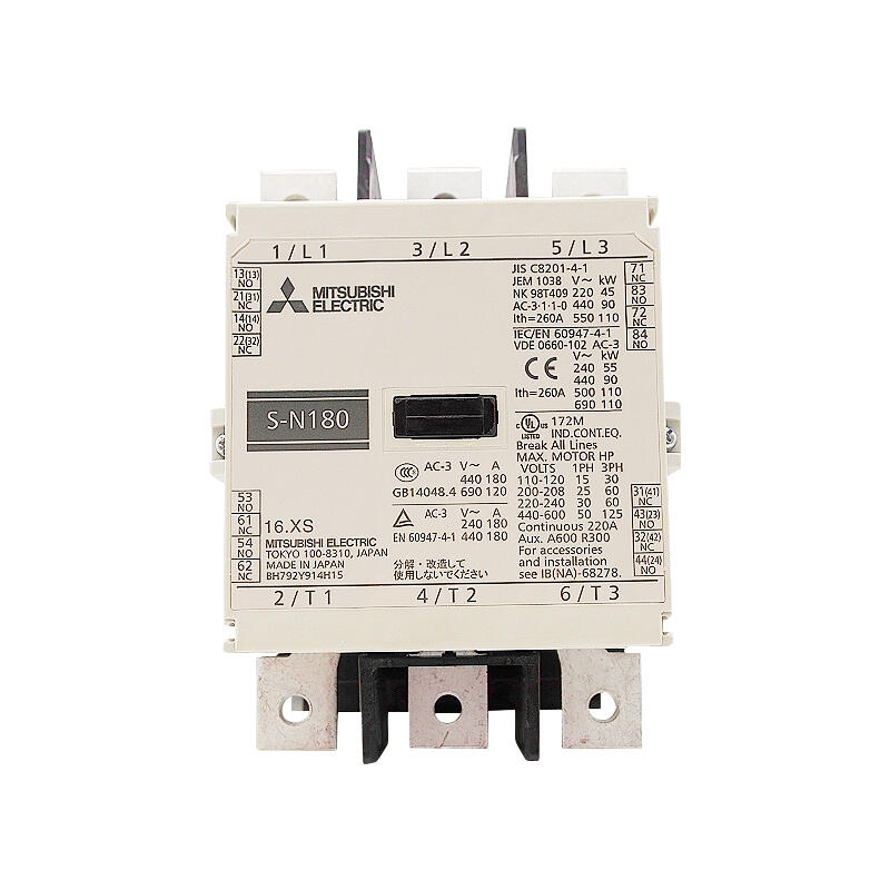 Mitsubishi Electric 180A AC Contactor S-N180 3-Pole for AC200V